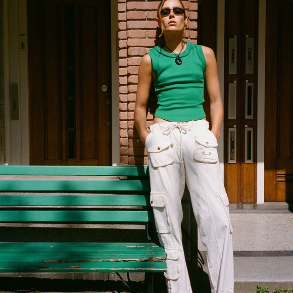 Free People Gray Tahiti Cargo Pants - Picture 4 of 7